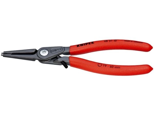 Knipex 48 31 J2, Låseringtang, Kromvanadiumstål, Stål, Plast, Rød, 180 mm, 175 g