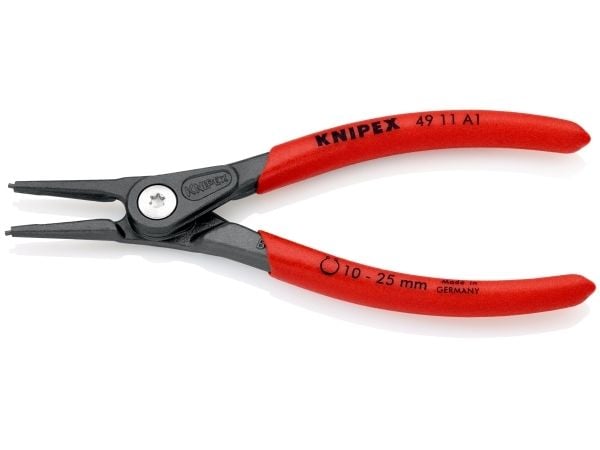 Knipex 49 11 A1 Varmistuspihdit Sopii ulkorenkaisiin 10-25 mm Kärkimäinen muoto suora