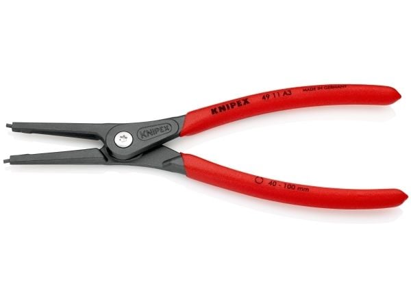 Knipex 49 11 A3, Låseringtang, Kromvanadiumstål, Plast, Rød, 225 mm, 270 g