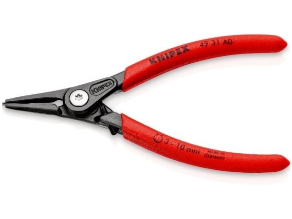 Knipex 49 31 A0, Låsringstång, Kromvanadinstål, Plast, Röd, 140 mm, 103 g