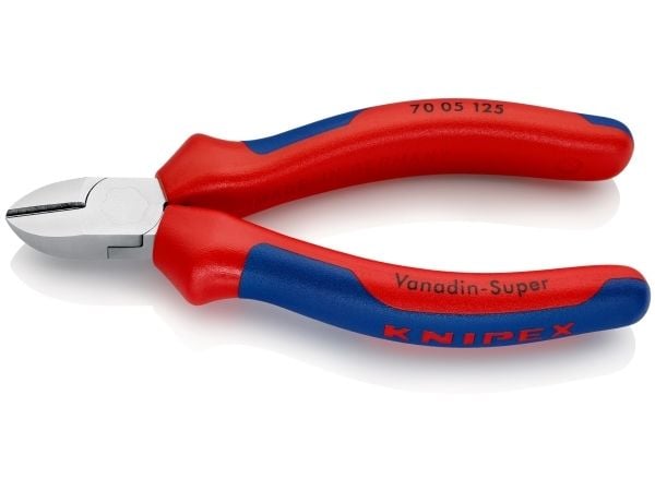 Knipex 70 05 125, Diagonal tang, Plast, Blå, Rød, 125 mm
