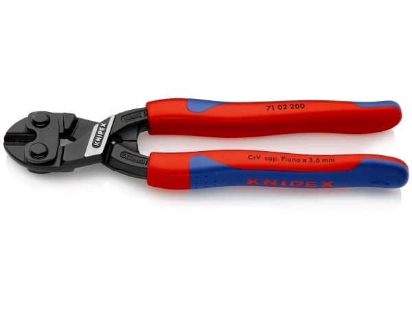 Knipex CoBolt, bultsax, krom-vanadiumstål, plast, blå, röd, 20 cm, 372 g