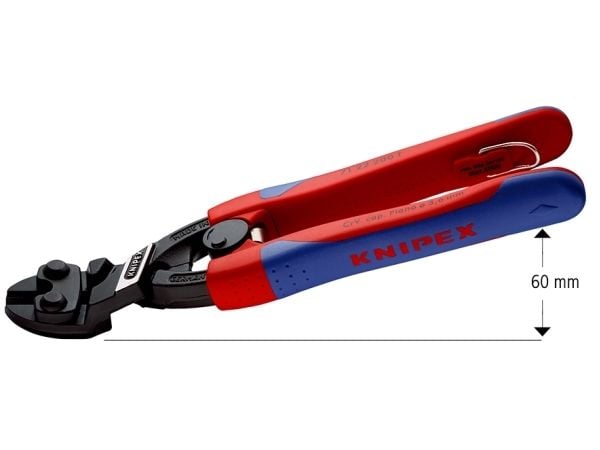Knipex 71 22 200 T, Boltkutter, Blå, Rød, HRC 64, Sort, Blå, Rød, 55 mm, 23 mm