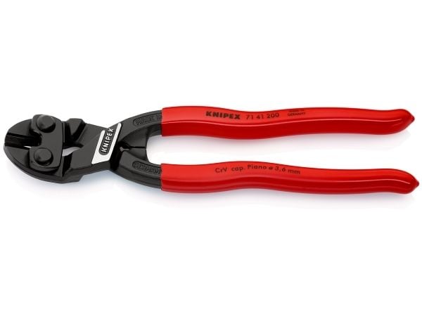 Knipex 71 41 200, Boltkutter, 6 mm, Kromvanadiumstål, Plast, Rød, 200 mm