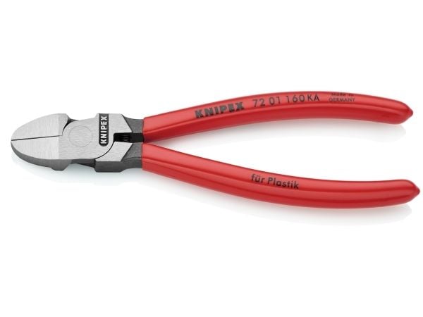 Knipex 72 01 160 KA verkstedplastkutter uten fas, 160 mm