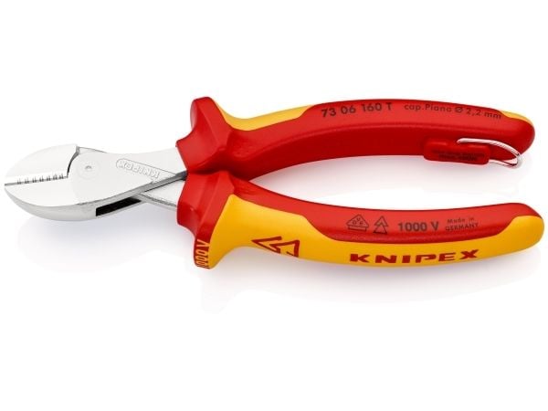 Knipex X-Cut, Diagonal tang, 1,2 cm, Rød, Gult, 56 mm, 160 mm, 28 mm
