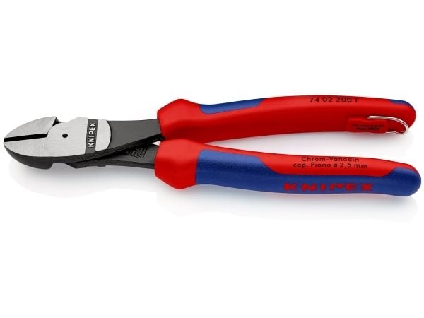 Knipex 74 02 200 T, Avbitertang, 4,2 mm, Kromvanadiumstål, Plast, Blå, Rød, 200 mm