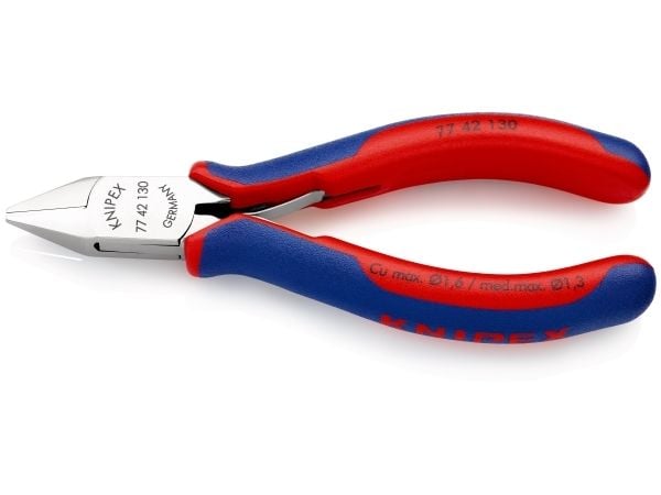 Knipex 77 42 130, Diagonal tang, 1,5 cm, 1,8 cm, 9,5 mm, 1,6 mm, Stål