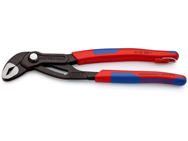 Knipex 87 02 250 T, Skrutang, 5 cm, 4,6 cm, Kromvanadiumstål, Plast, Blå, Rød
