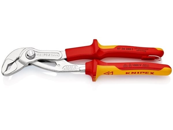 Knipex 87 26 250 T, Slangekutter, Metall, Plast, Metall, Plast, Rød, Gult, 71 mm, 250 mm
