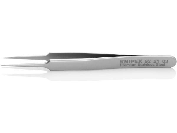 Knipex 92 21 03, Rustfritt stål, Sort, Spiss, Rett, 15 g, 8 mm