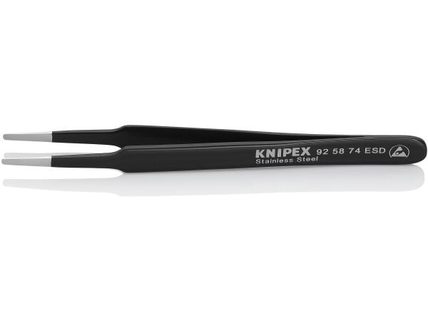 Knipex 92 58 74 ESD, Kromnickelstål, Svart, Grön, Platt, Rak, 19 g, 120 mm