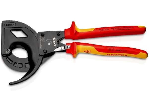 KNIPEX - Kaapelileikkuri - musta atramentoitu
