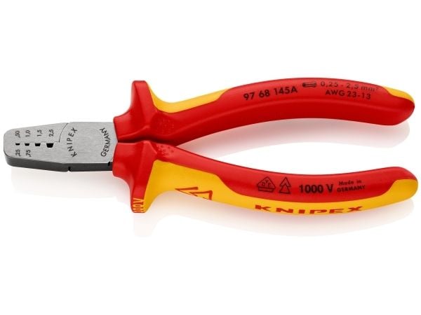 Knipex 97 68 145 A 97 68 145 A Krympetang Kabelsko 0,25 til 2,5 mm²