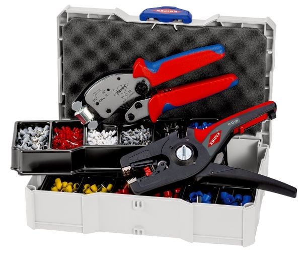 KNIPEX - Krympeverktøy med kabelstripper - for wire ferrules