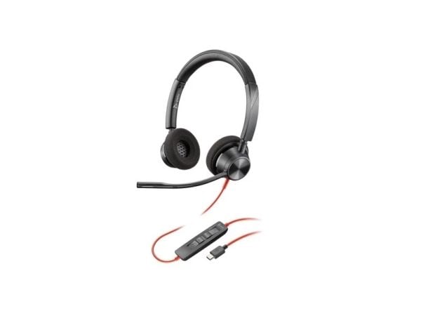 POLY Blackwire 3320, Koblet med ledninger (ikke trådløs), Kontor/kundesenter, 20 - 20000 Hz, 130 g, Hodesett, Sort