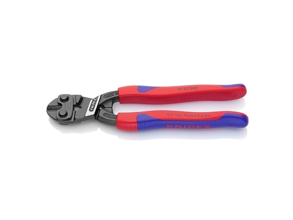 Knipex CoBolt, bultsax, krom-vanadiumstål, plast, blå, röd, 20 cm, 372 g