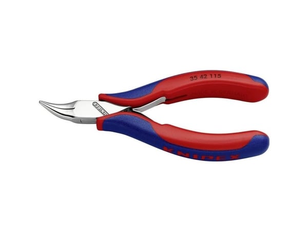 Knipex 35 42 115 SB Elektroniikka- ja hienomekaniikka Litteäkärkiset pihdit 45° taivutettu 115 mm