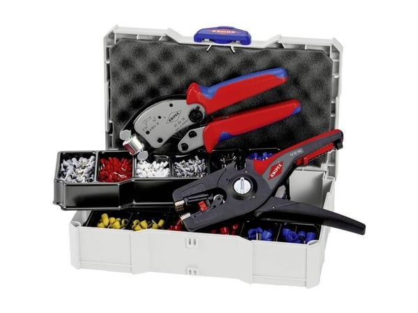 KNIPEX - Krympeverktøy med kabelstripper - for wire ferrules