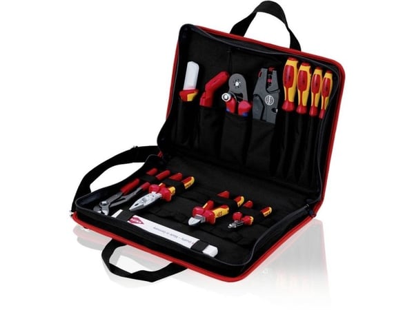 Knipex 00 21 11, Sort, Rød, Polyester, 8 lommer, 410 mm, 290 mm, 60 mm