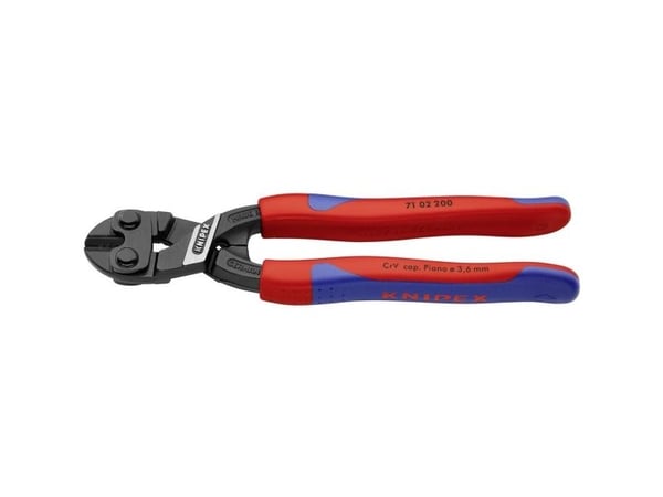 Knipex CoBolt, bultsax, krom-vanadiumstål, plast, blå, röd, 20 cm, 372 g
