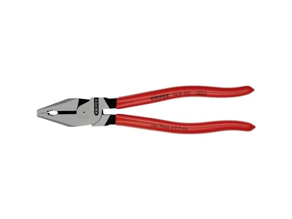 Knipex 02 01 225, Kombinasjonstang, 2,5 cm, Stål, Plast, Rød, 225 mm