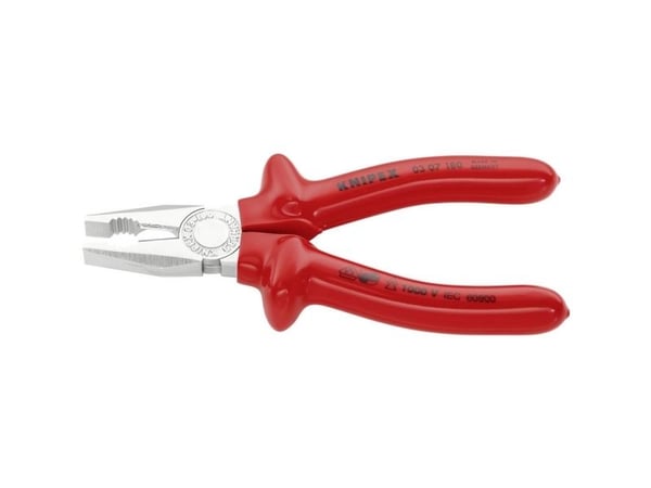 Knipex 03 07 180, Kombinasjonstang, Stål, Plast, Rød, 180 mm, 285 g