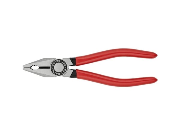 Knipex 03 01 180, Kombinasjonstang, 1,6 cm, Stål, Plast, Rød, 180 mm