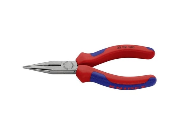 Knipex 25 02 140, Diagonal tang, Kromvanadiumstål, Plast, Blå, Rød, 140 mm, 109 g
