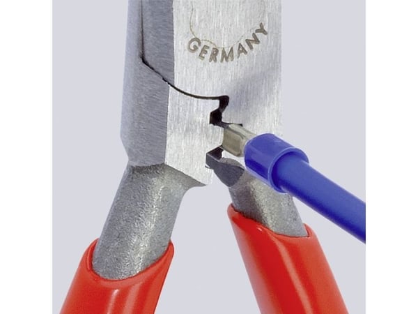 Knipex 13 05 160, Nesetang, Kromvanadiumstål, Plast, Blå, Rød, 160 mm, 139 g