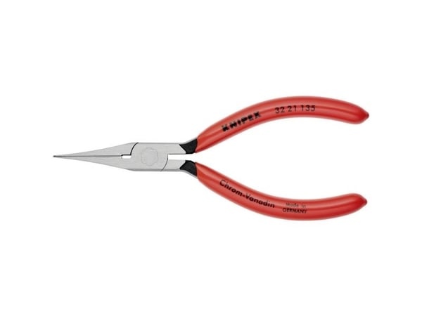 Knipex 32 21 135, Nesetang, 3,5 mm, 3,4 cm, Stål, Plast, Rød