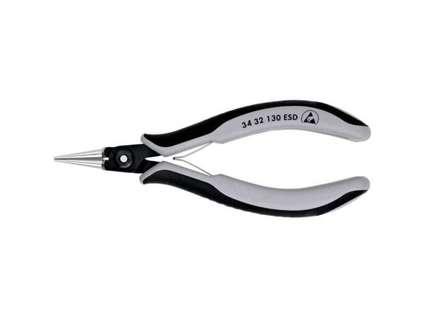 Knipex 34 32 130 ESD, 1 mm, 2,37 cm, Stål, Grå, 135 mm, 62 g