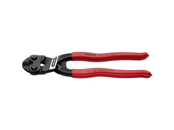 Knipex CoBolt, Bultsax/tång, Kromvanadinstål, Plast, Röd, 200 mm, 330 g
