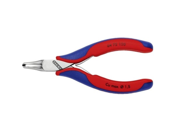 Knipex 64 72 120, Endekuttende tang, Stål, Blå, Rød, 120 mm, 95 g