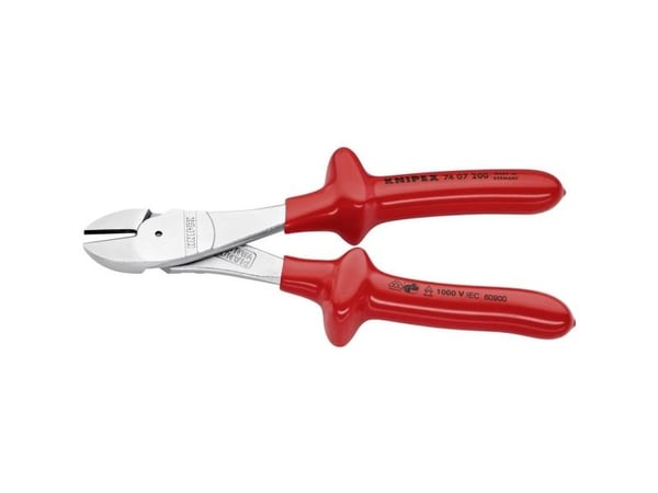 Knipex 74 07 200, Diagonal tang, Kromvanadiumstål, Plast, Rød, 200 mm, 328 g