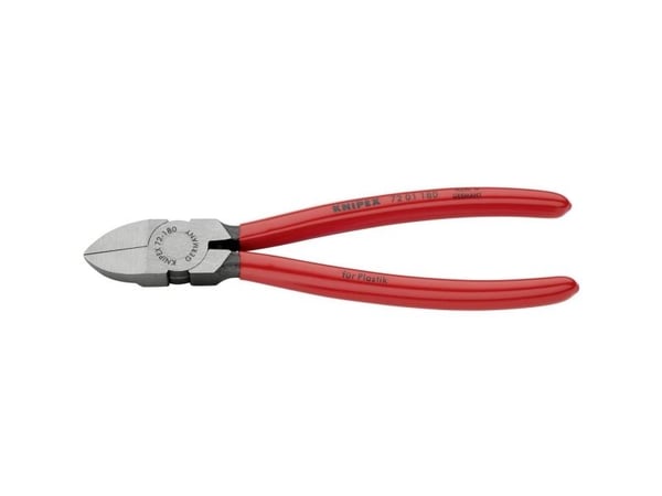 Knipex 72 01 180, Avbitartång, Kromvanadinstål, Plast, Röd, 180 mm, 193 g