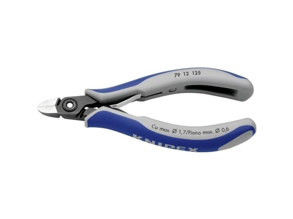 Knipex 79 12 125, Sivuleikkurit, 1,1 cm, 1 cm, 6,5 mm, Sininen, Harmaa, 125 mm