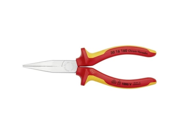 Knipex 30 16 160, Nesetang, 5 mm, 4,65 cm, Stål, Rød, Gult, 160 mm