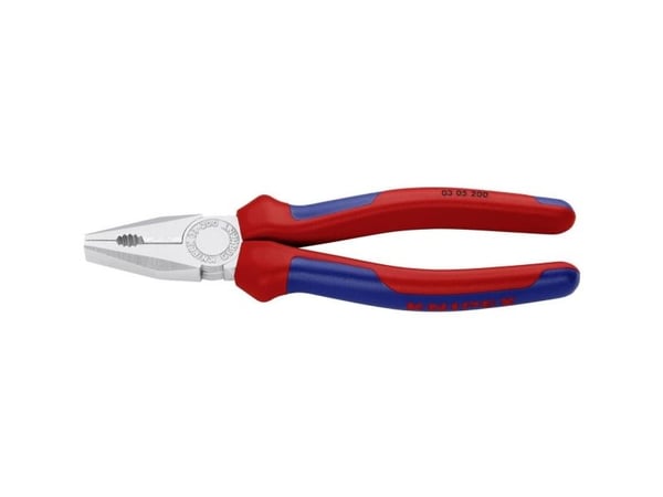 Knipex 03 05 200, Kombinasjonstang, 1,6 cm, Stål, Plast, Blå, Rød, 200 mm