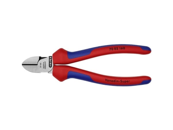 Knipex KP-7002160, Handdriven kabelavbitare, Blå, Röd, Stål, Blå, Röd, Rostfritt stål, 62 HRC, 4 mm