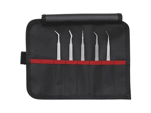 Knipex 92 00 03, Svart, Rustfritt stål, Flat, Konisk, Buet, Rett, 180 g, 5 stk