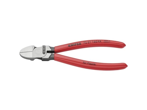 Knipex 72 01 160 KA verkstedplastkutter uten fas, 160 mm