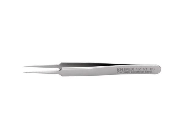 Knipex 92 21 03, Rustfritt stål, Sort, Spiss, Rett, 15 g, 8 mm