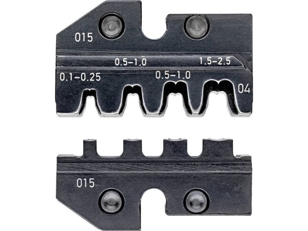 Knipex 97 49 04 97 49 04 97 49 04 97 49 04 Puristusinsertti Eristämättömät, avoimet liittimet Liittimen leveys 2,8 /4,8 mm 0,1 - 2,5 mm² Sopii tuot...