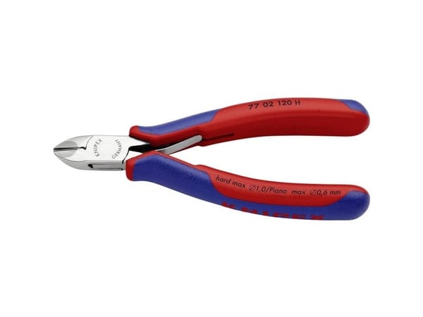 Knipex 77 02 120 H, Diagonal tang, Plast, Blå, Rød, 120 mm, 85 g