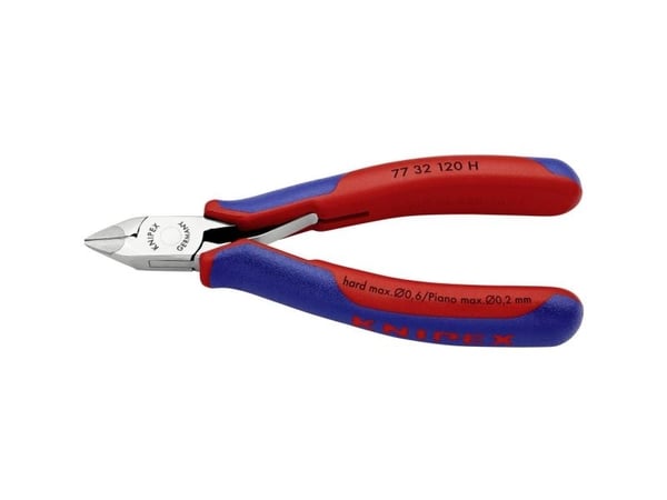 Knipex 77 32 120 H, Diagonal tang, 1,4 cm, 7,5 mm, Stål, Blå, Rød, 120 mm