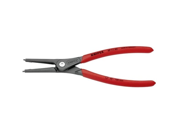 Knipex 49 11 A3, Låseringtang, Kromvanadiumstål, Plast, Rød, 225 mm, 270 g