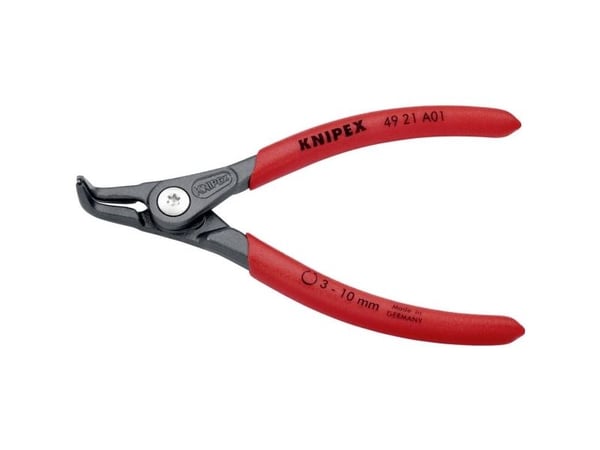 Knipex 49 21 A01, Låseringtang, Kromvanadiumstål, Plast, Rød, 130 mm, 100 g