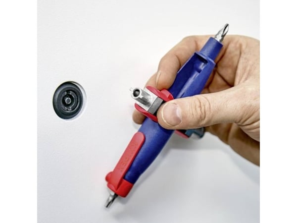 Knipex 00 11 07, Sininen, Metallinen, Punainen, Painevalettu sinkki, 2 jalkoja, 4 pää(t), 6,5,8 mm, 9 mm