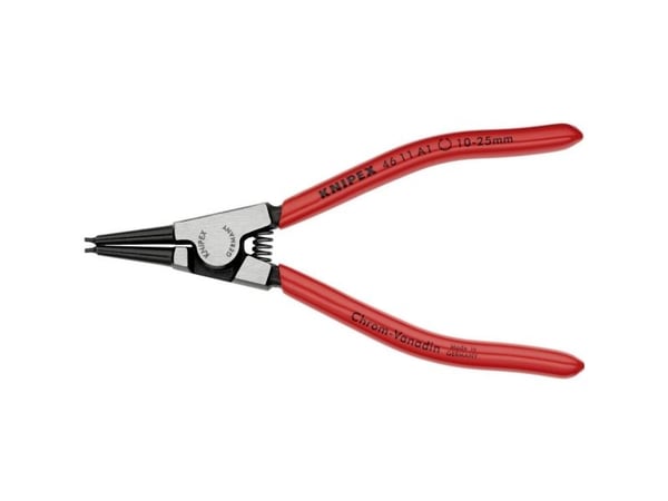 Knipex 46 11 A1, Låseringtang, Kromvanadiumstål, Plast, Rød, 140 mm, 86 g